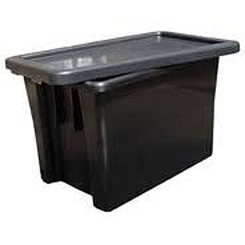 STACK & NEST CRATE BLACK TANK 68 LITRE 645 X 413 X 397MM HIGH image 0