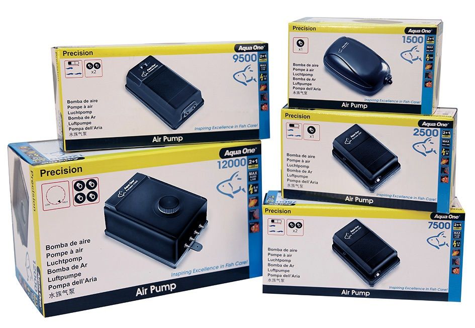 AIR PUMP PRECISION SR-9500 - 400 L/HR - TWIN OUTLET (AQUA ONE) image 0