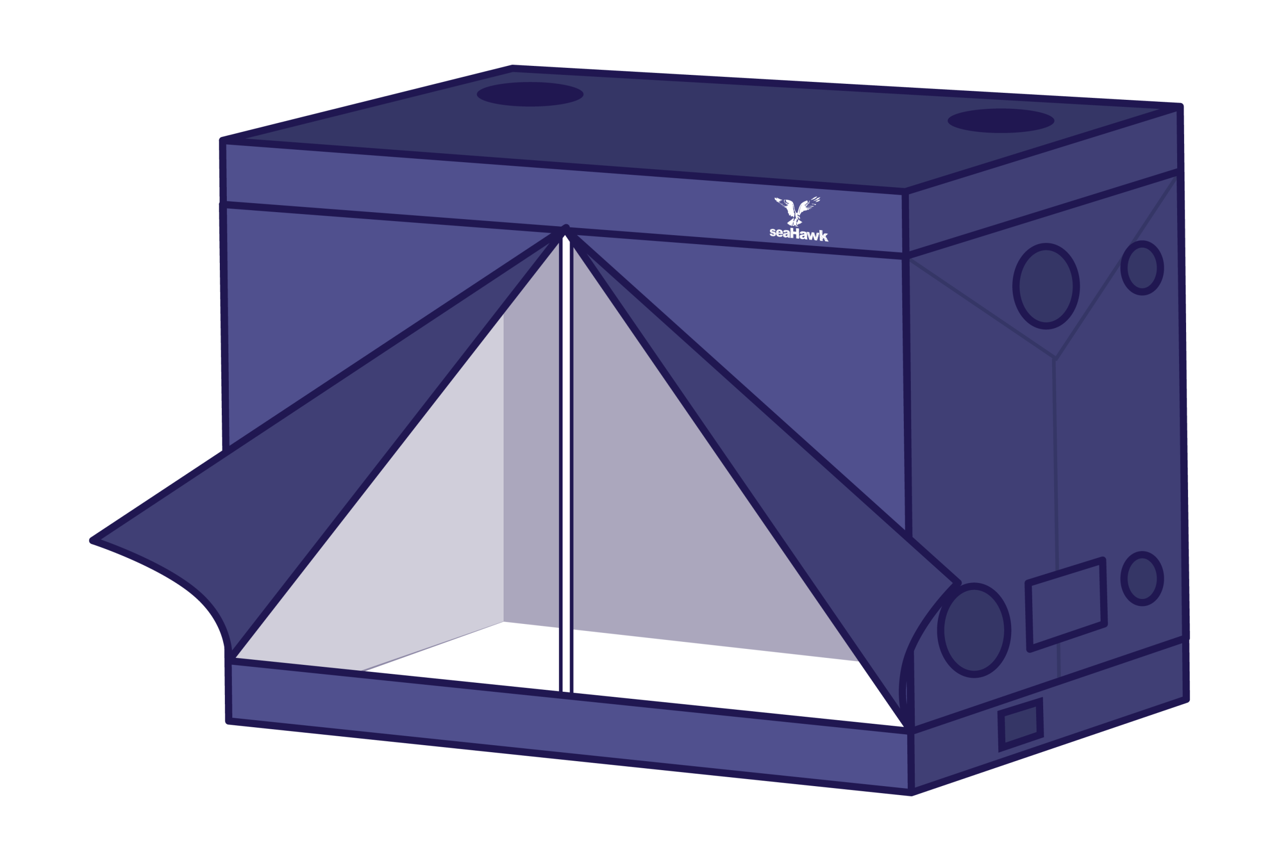 SEA-HAWK MYLAR GROW TENT 2.90 X 1.45 X 2.0M image 0