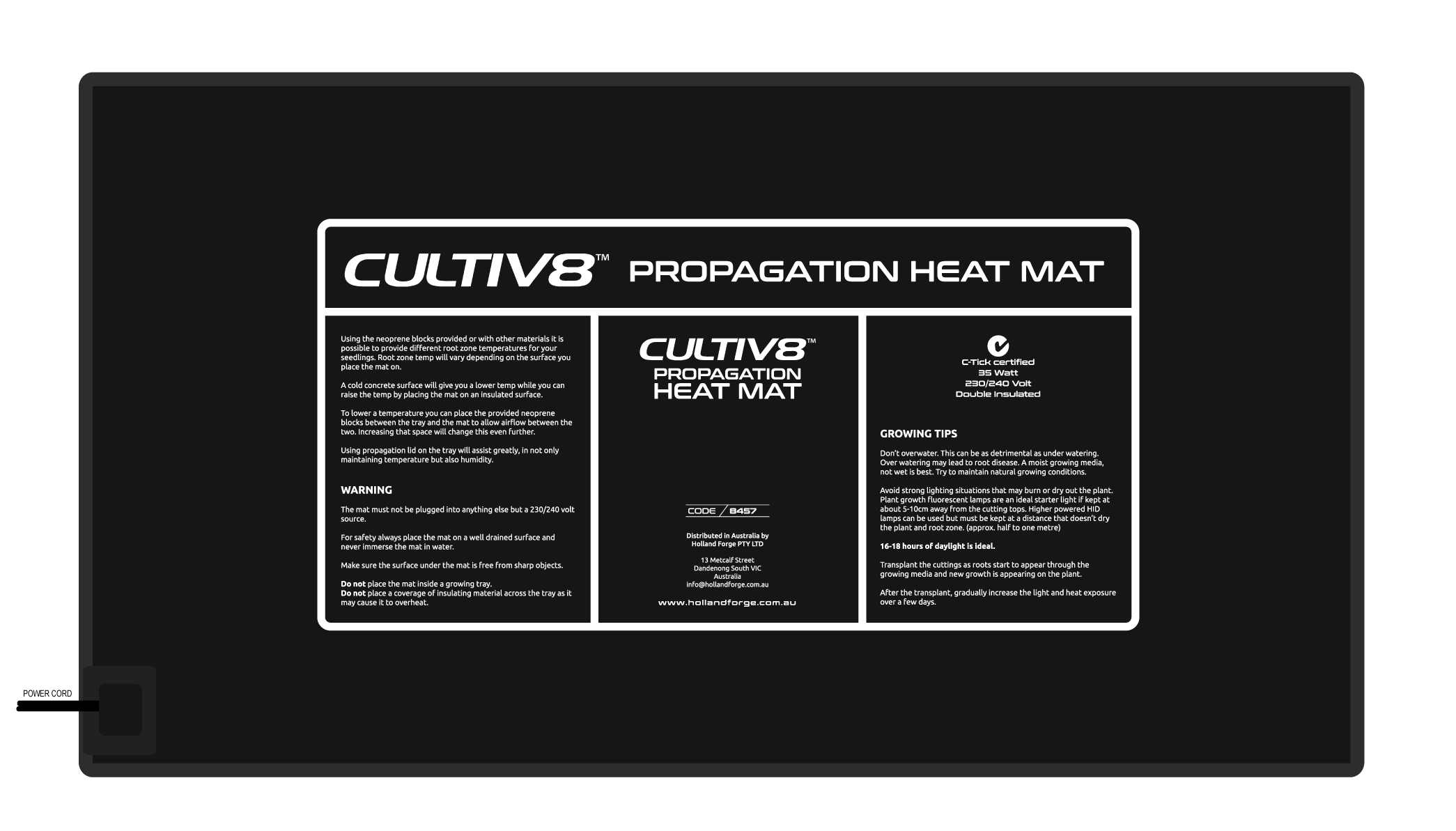 HEAT-MAT FLEXIBLE LARGE 644 X 350MM 35 WATT image 0