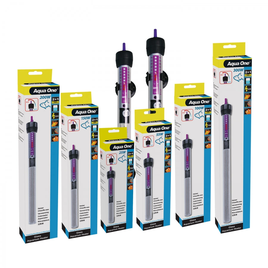 GLASS HEATER 100 WATT (SUITS 100 LITRE) AQUA ONE image 0
