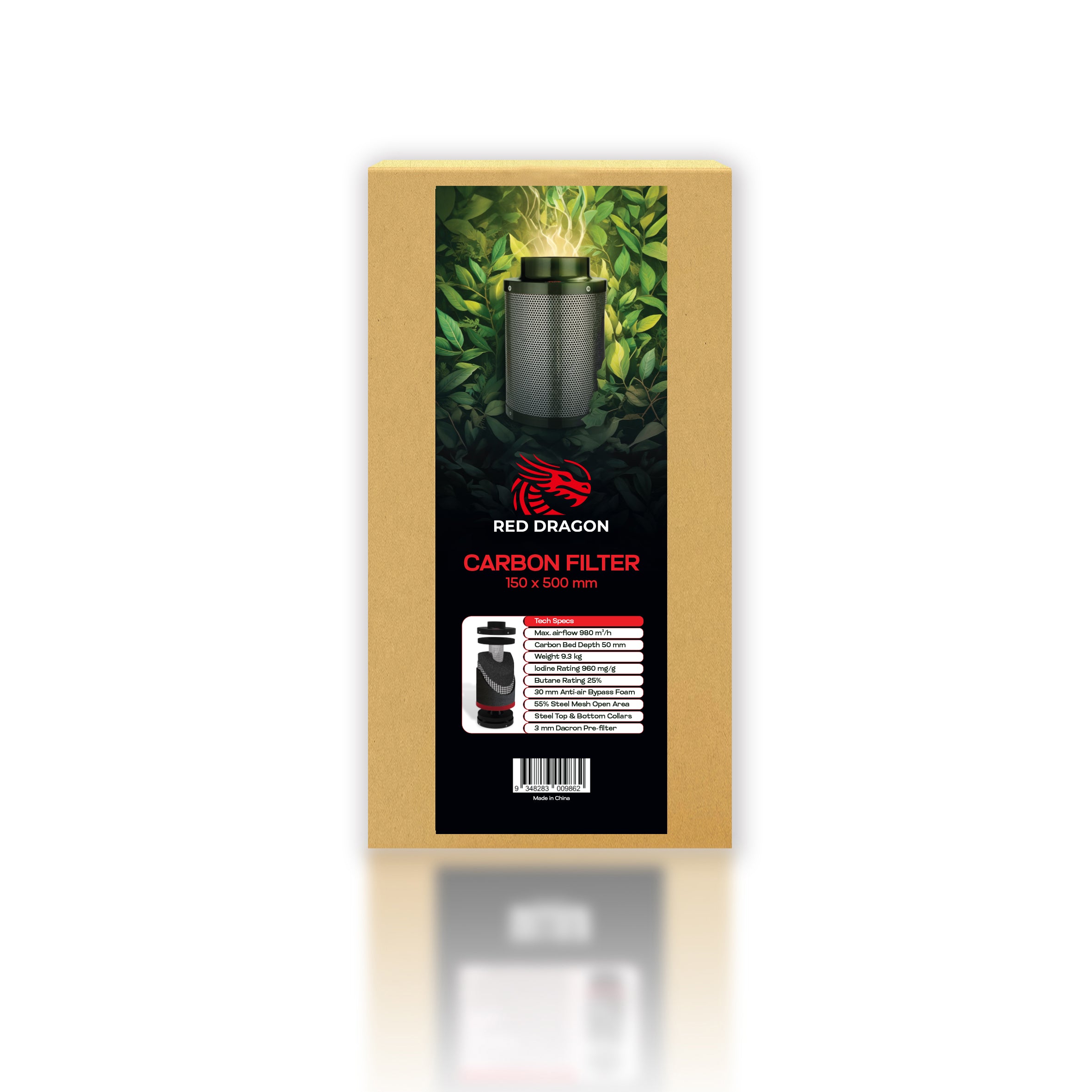 PRO GROW Pro Grow Dragon Series Filter 150 x 500 mm 150 x 500 mm