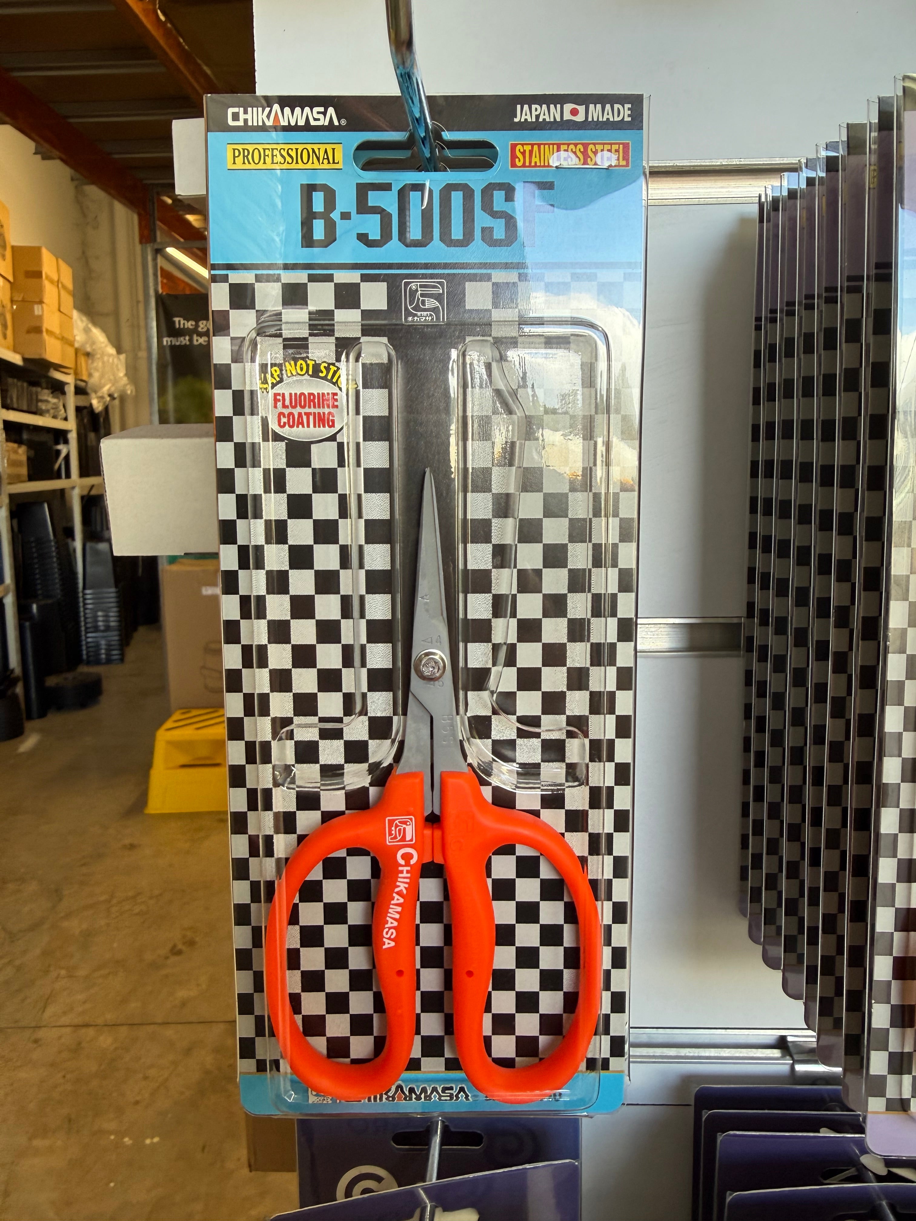 CHIKAMASA B-500SF STAINLESS STEEL SCISSORS (FLUORINE COATED)