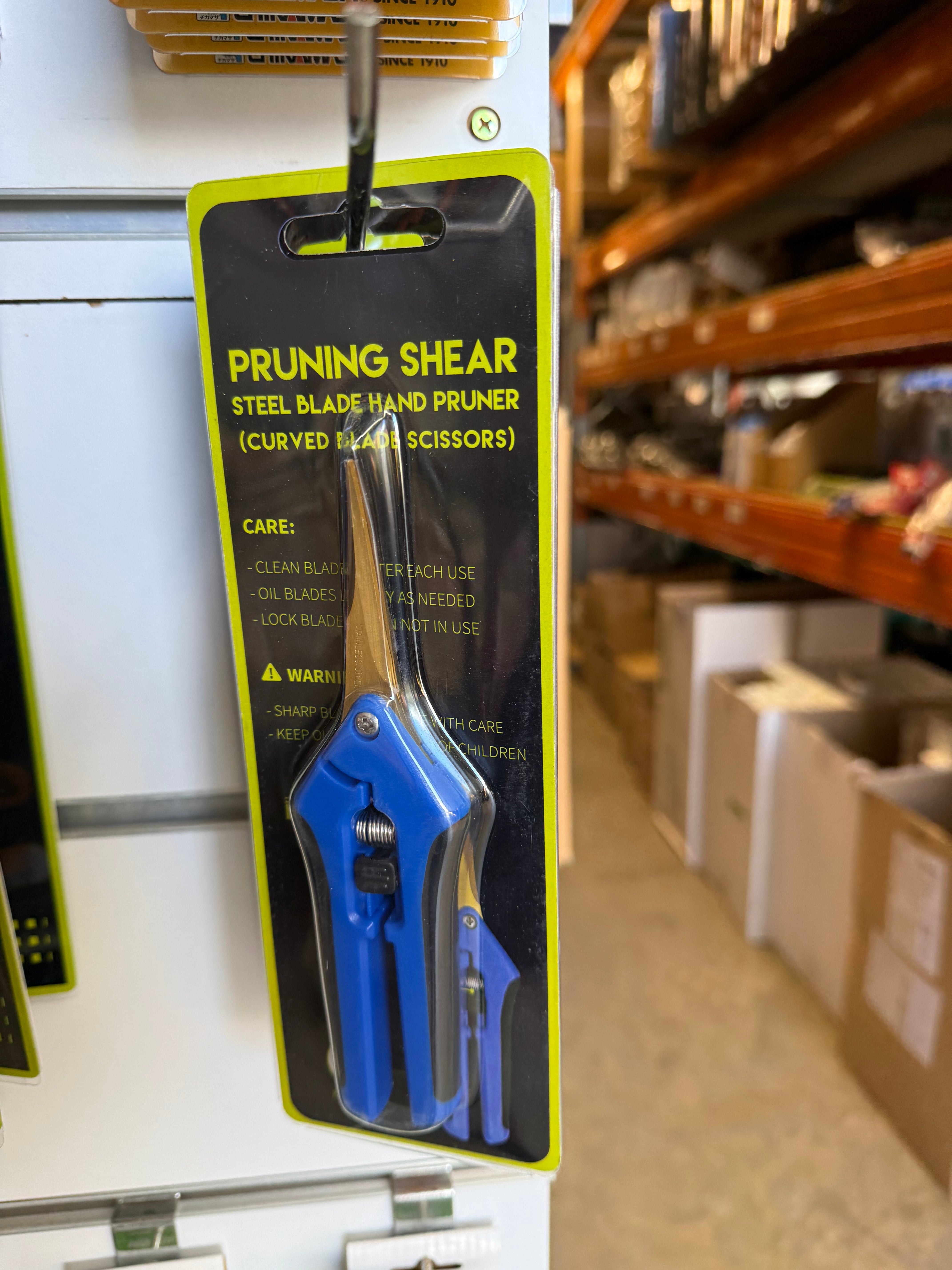 PRUNING SHEAR – STEEL BLADE HAND PRUNER (CURVED BLADE SPRING LOADED)