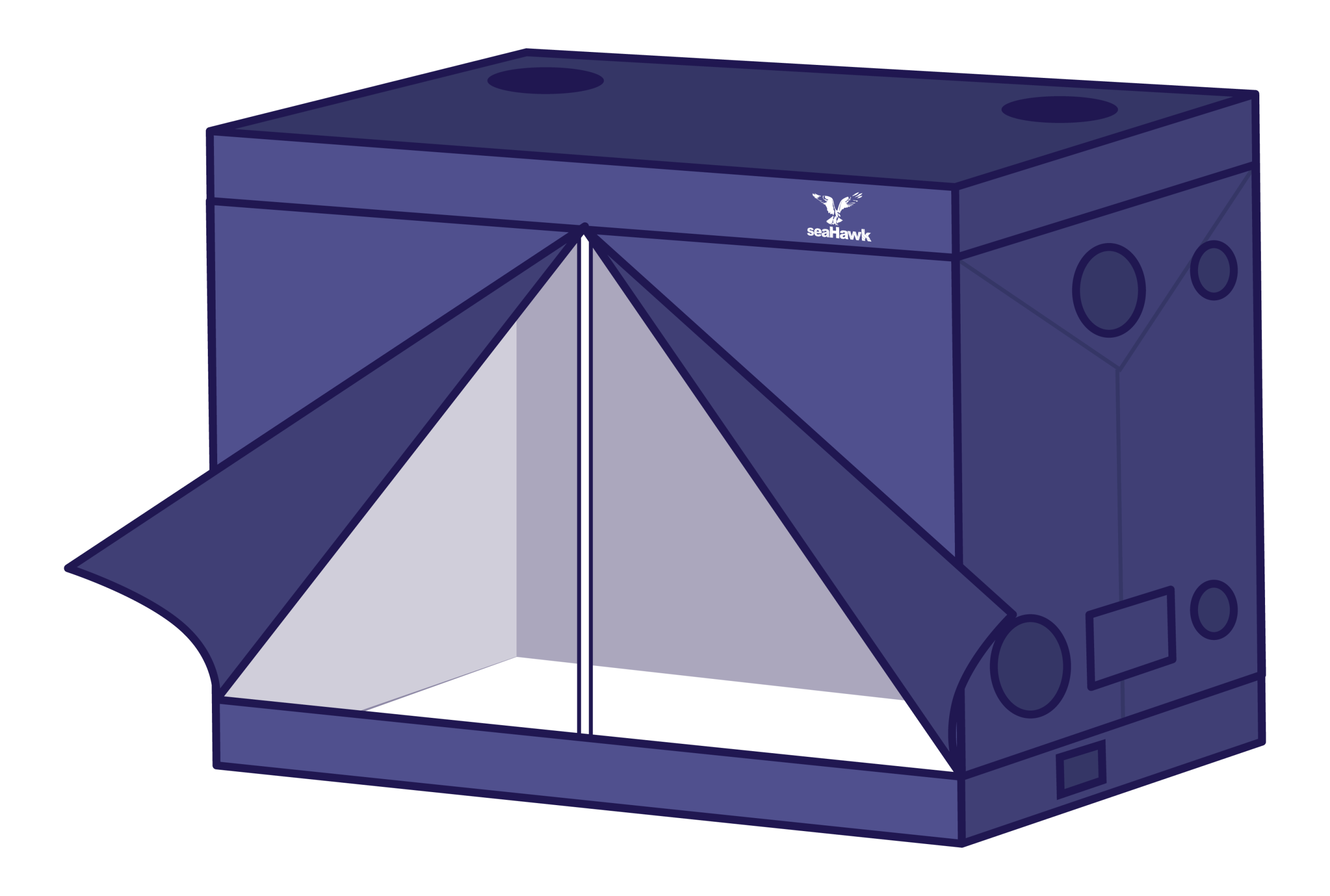SEA-HAWK MYLAR GROW TENT 2.4 X 1.2 X 2.0M image 0